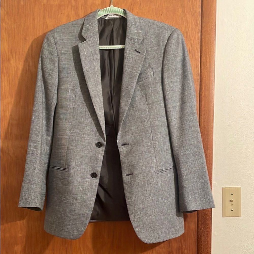 Armani Collezioni Gray Sport Coat with Notch Lapel